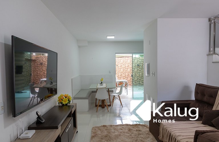 2 suítes e churrasqueira a 500m da Praia do Sul