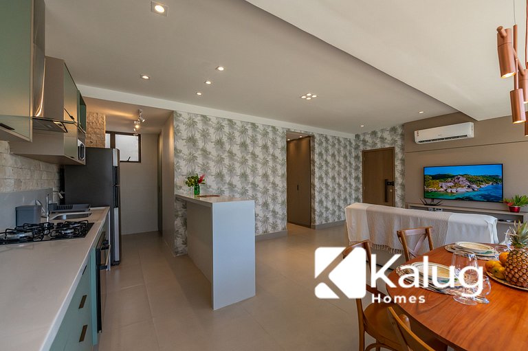 Kalug - Apt em cond Pé na Areia na Praia do Mutá