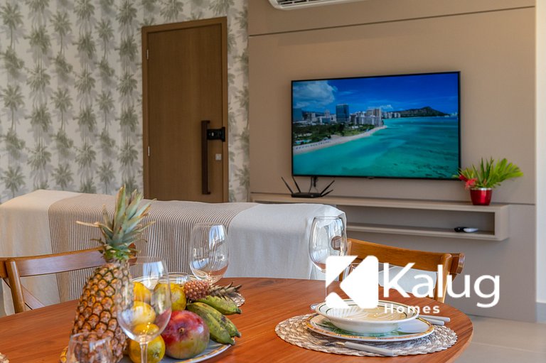 Kalug - Apt em cond Pé na Areia na Praia do Mutá
