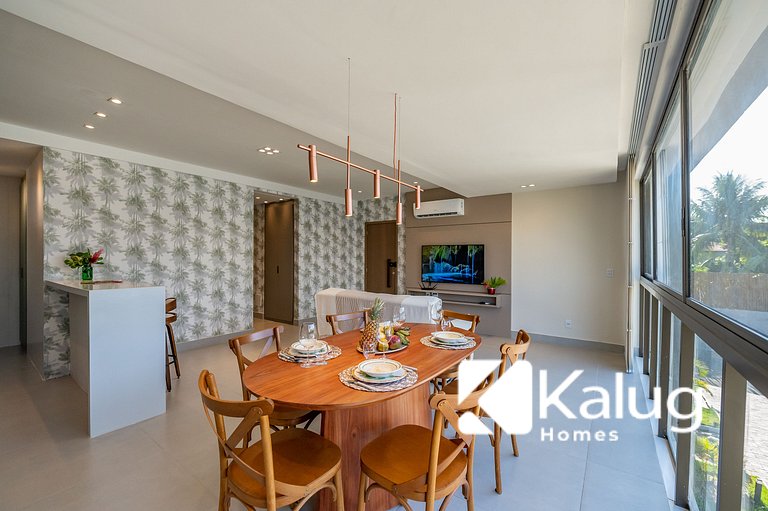 Kalug - Apt em cond Pé na Areia na Praia do Mutá