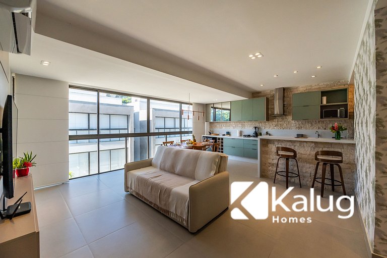 Kalug - Apt em cond Pé na Areia na Praia do Mutá