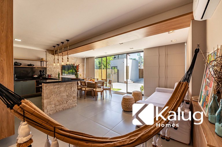 Luxo e Tranquilidade na Ponta do Mutá-Pé na areia