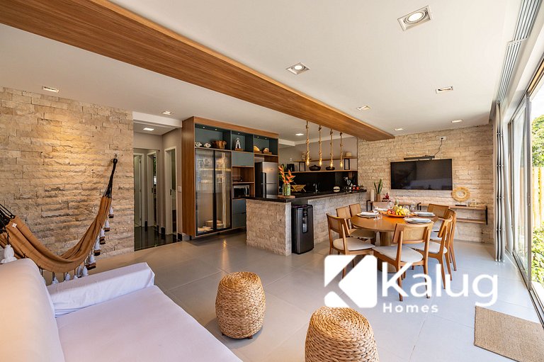 Luxo e Tranquilidade na Ponta do Mutá-Pé na areia