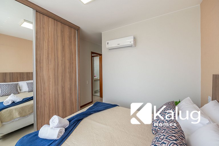 Férias na Praia – 2 Quartos em Cond Premium